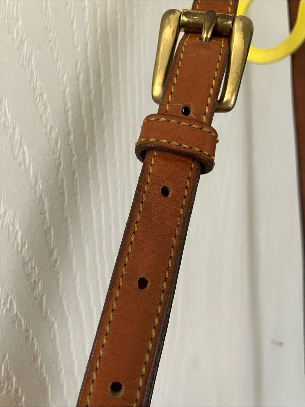 Dooney & Bourke Navy Pebble Leather Crossbody with English Tan Trim - Picture 4 of 11